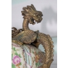 Kolorowy Wazon Porcelanowy - Waza Porcelana z Brązem - Smoki Lwy Dekoracja