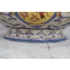 Porcelanowa Misa - Wazon Waza - Porcelana + Brąz - Sygn Kolorowe Zdobienia