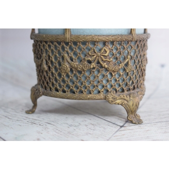 Pałacowy Porcelanowy Wazon - Waza - Porcelana + Brąz - Koliber - Prezent
