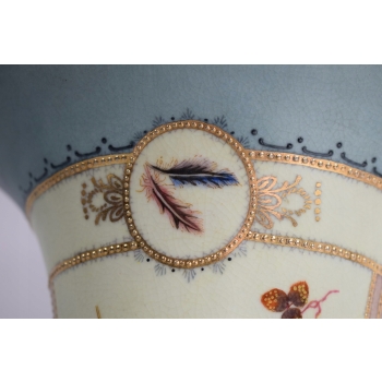 Pałacowy Porcelanowy Wazon - Waza - Porcelana + Brąz - Koliber - Prezent