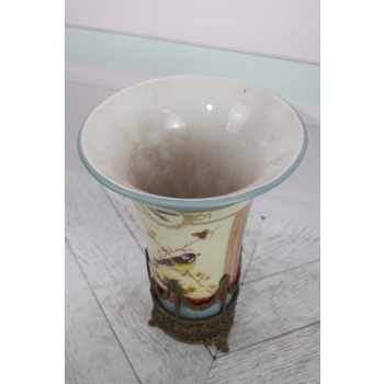 Pałacowy Porcelanowy Wazon - Waza - Porcelana + Brąz - Koliber - Prezent