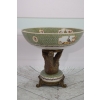 Patera Na Owoce - Porcelana + Brąz - Łabędź Kwiaty - Dekoracja Ozdoba Salon