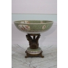 Patera Na Owoce - Porcelana + Brąz - Łabędź Kwiaty - Dekoracja Ozdoba Salon