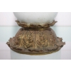 Biały Porcelanowy Świecznik - Porcelana + Brąz - Dekoracja Ozdoba - 65 cm