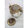 Biały Wazon Porcelanowy - Waza Porcelana z Brązem - Kogut Paw - Dekoracja