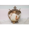 Biały Wazon Porcelanowy - Waza Porcelana z Brązem - Kogut Paw - Dekoracja