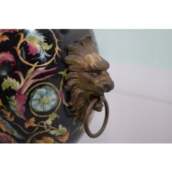 Nowoczesny Pałacowy Wazon Porcelanowy Porcelana + Brąz Secesja Smoki Ozdoba