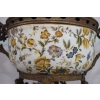 Biały Porcelanowy Wazon - Waza Misa Porcelana Brąz - Zdobienia Secesja Sygn