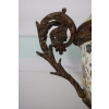 Biały Porcelanowy Wazon - Waza Misa Porcelana Brąz - Zdobienia Secesja Sygn