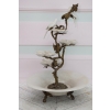 Piętrowa Porcelanowa Patera - Porcelana + Brąz - Papugi - Dekoracja Ozdoba