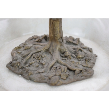 Piętrowa Porcelanowa Patera - Porcelana + Brąz - Papugi - Dekoracja Ozdoba