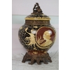 Nowoczesny Czarny Porcelanowy Wazon - Wazon Porcelana + Brąz - Dekoracja
