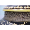 Nowoczesny Czarny Porcelanowy Wazon - Wazon Porcelana + Brąz - Dekoracja