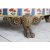 Pałacowy Świecznik z Porcelany - Secesja - Porcelana + Brąz - Kwiaty Ozdoba