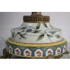 Pałacowy Świecznik z Porcelany - Secesja - Porcelana + Brąz - Kwiaty Ozdoba