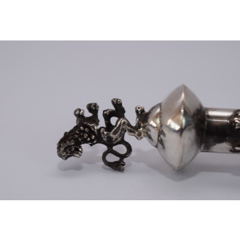 Srebrny CARSKI Jad Do Czytania Tory - Srebro 84 - Judaica - Lew #1