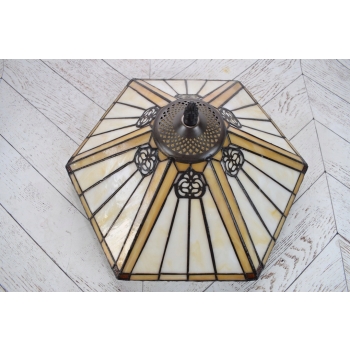 Lampa Witrażowa Styl Tiffany witraż - Secesja Kolorowa Lampka - Ozdoba