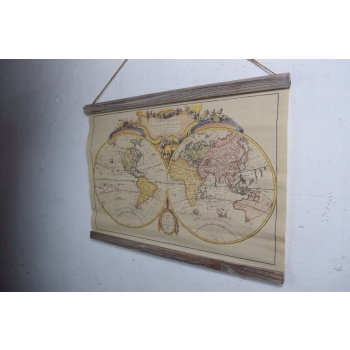 Historyczna Mapa Świata - Mapy Kraju - Ścienna Do Powieszenia Płótno Druk
