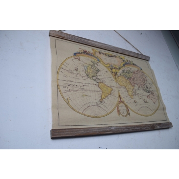 Historyczna Mapa Świata - Mapy Kraju - Ścienna Do Powieszenia Płótno Druk