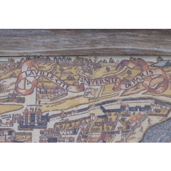 Zabytkowa Mapa Paryża Francja - Historyczne Mapy - Grafika Ścienna Płótno