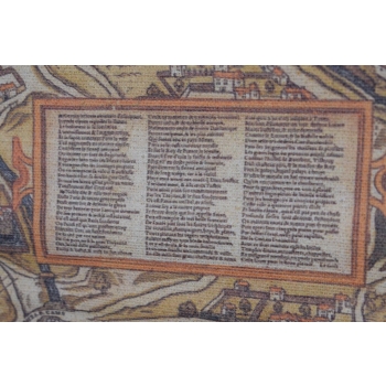 Zabytkowa Mapa Paryża Francja - Historyczne Mapy - Grafika Ścienna Płótno