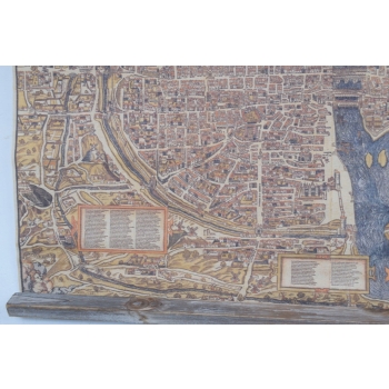 Zabytkowa Mapa Paryża Francja - Historyczne Mapy - Grafika Ścienna Płótno