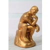 Żeliwna Figura Myśliciel - Zamyślony Człowiek - Vintage Rzeźba Posąg Rodin