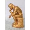 Żeliwna Figura Myśliciel - Zamyślony Człowiek - Vintage Rzeźba Posąg Rodin