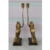 2 x Świeczniki z Brązu - Jaguar - Pantery Gepard - Dekoracja Prezent Ozdoba