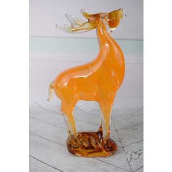 Szkło Murano Style - Jeleń Łoś Renifer - Figura ze Szkła - Dekoracja