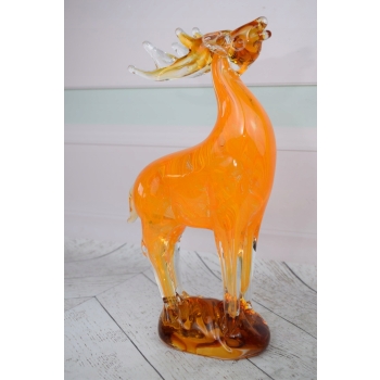 Szkło Murano Style - Jeleń Łoś Renifer - Figura ze Szkła - Dekoracja