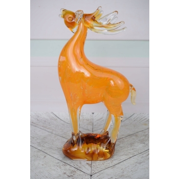Szkło Murano Style - Jeleń Łoś Renifer - Figura ze Szkła - Dekoracja