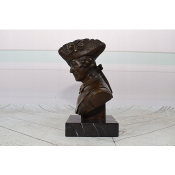 Fryderyk II - Popiersie - Figura Rzeźba z Brązu - Dowódca - Dekoracja