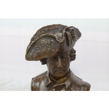 Fryderyk II - Popiersie - Figura Rzeźba z Brązu - Dowódca - Dekoracja