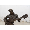 Elvis Presley Grający Na Gitarze - Muzyk Popiersie - Figura z Brązu Ozdoba