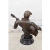 Elvis Presley Grający Na Gitarze - Muzyk Popiersie - Figura z Brązu Ozdoba