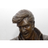 Elvis Presley Grający Na Gitarze - Muzyk Popiersie - Figura z Brązu Ozdoba