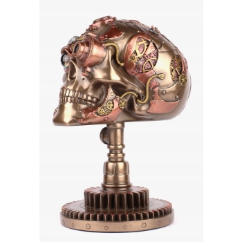 Czaszka Na Podstawce - Mechaniczna Czacha - Figura Rzeźba - Dekoracja
