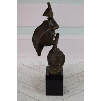 Salvador Dali - Nowoczesna Figura - Twarz Cisza - Rzeźba z Brązu Dekoracja