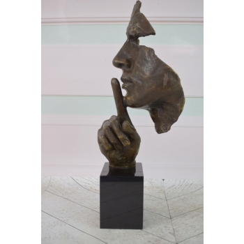 Salvador Dali - Nowoczesna Figura - Twarz Cisza - Rzeźba z Brązu Dekoracja
