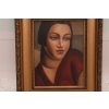 TAMARA De Łempicka - Portret Kobiety - Czerwona Suknia - Obraz Olejny