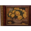 A. KARPIŃSKI - Żółte Kwiaty w Wazonie - Martwa Natura - Stary Obraz Olejny