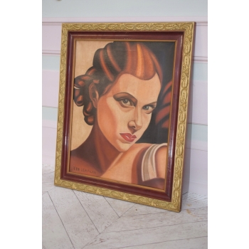 T De Łempicka - Portret Kobiety - Dama Arystokratka - Obraz Olejny