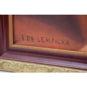 T De Łempicka - Portret Kobiety - Dama Arystokratka - Obraz Olejny