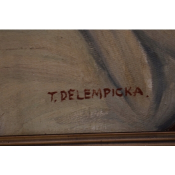 T De Łempicka - Portret Uczennicy - Studentka z Książkami - Obraz Olejny