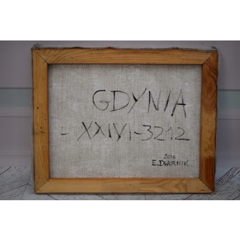 E. DWURNIK 2016 - Gdyński Pejzaż - Miasto Gdynia - Obraz Olejny