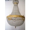 Żyrandol z Brązu - Brąz i Kryształy - Lampa Sufitowa - Barok 160cm fi 80