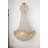 Żyrandol z Brązu - Brąz i Kryształy - Lampa Sufitowa - Barok 160cm fi 80