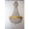 Żyrandol z Brązu - Brąz i Kryształy - Lampa Sufitowa - Barok 160cm fi 80