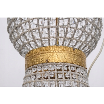Żyrandol z Brązu - Brąz i Kryształy - Lampa Sufitowa - Barok 160cm fi 80